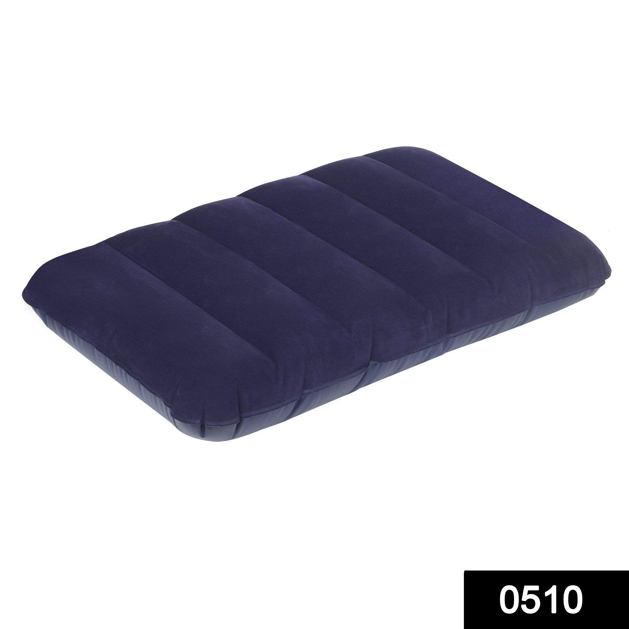0510 Velvet Air Inflatable Travel Pillow (Blue) - SkyShopy 0510 Velvet Air Inflatable Travel Pillow (Blue) - SkyShopy